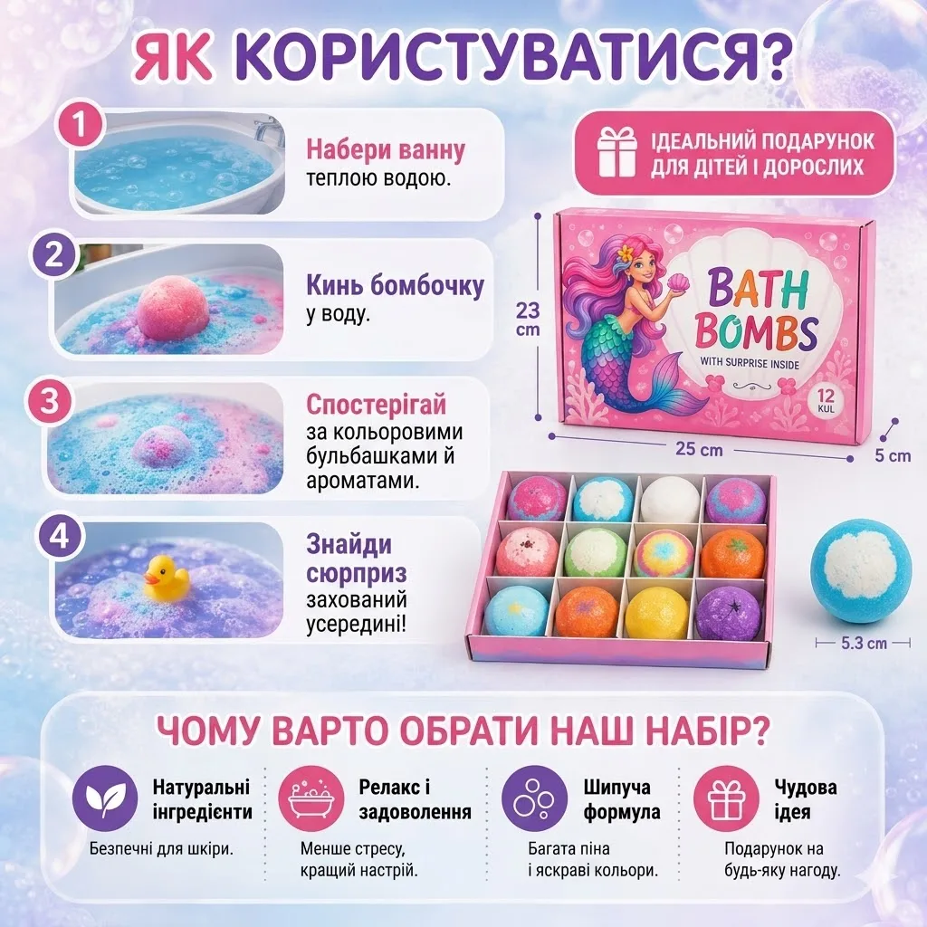 Як користуватися: набери ванну, кинь бомбочку, знайди сюрприз